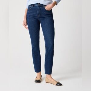 J. Crew Factory Women's Dark Blue Straight Leg Jeans